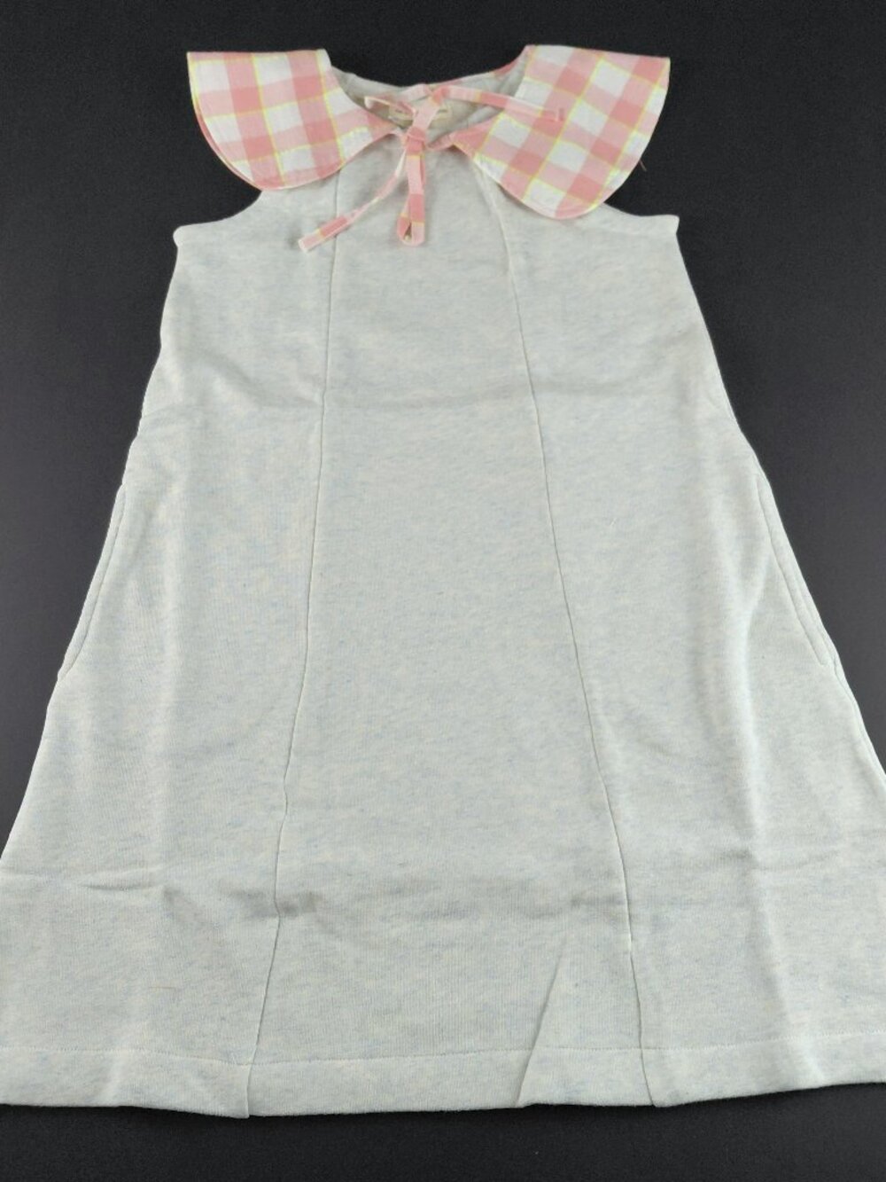 The Sunday Collective Sleeveless French Terry Dress Girls Size 8Y Blue Collar